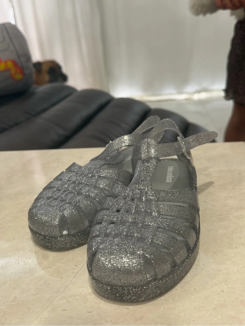 Melissa Glitter Jelly Sandals - Silver